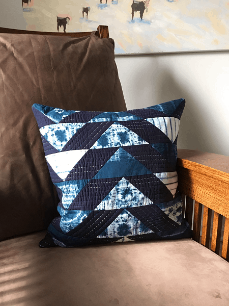 Pillows by Barbara, Shibori dyed.