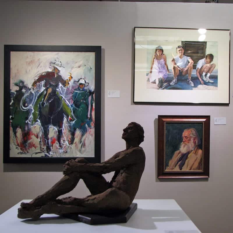 Sculpture: Young Man, terra cotta, by Sulin Allen.