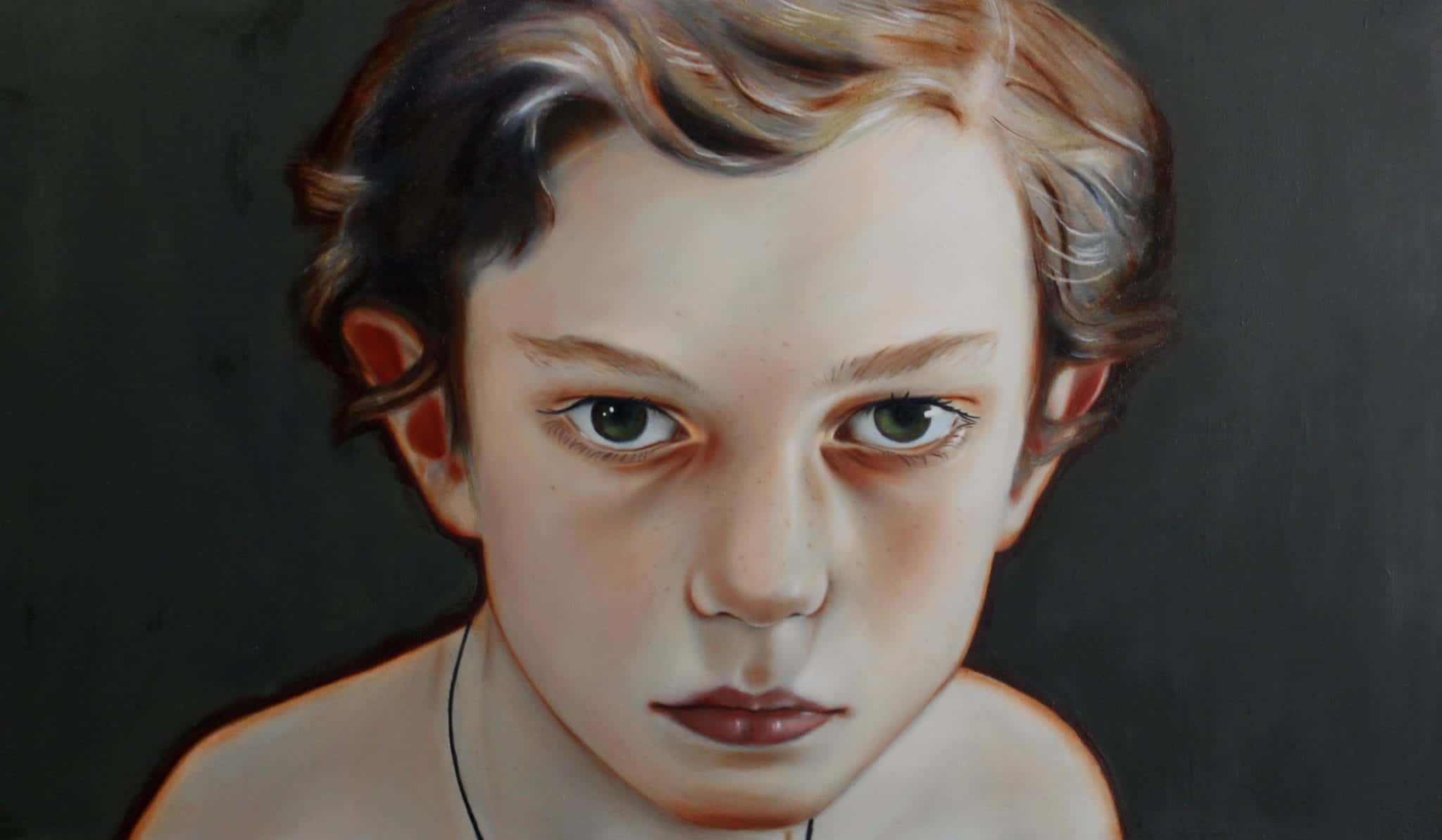 Haunted Nikki, oil on board by Victorino Briones.
