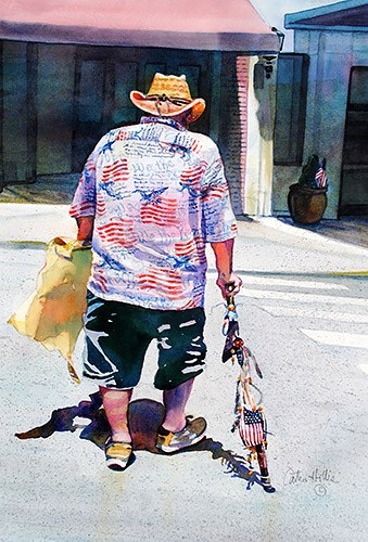 A Forgotten Hero, watercolor, by Catherine Hillis