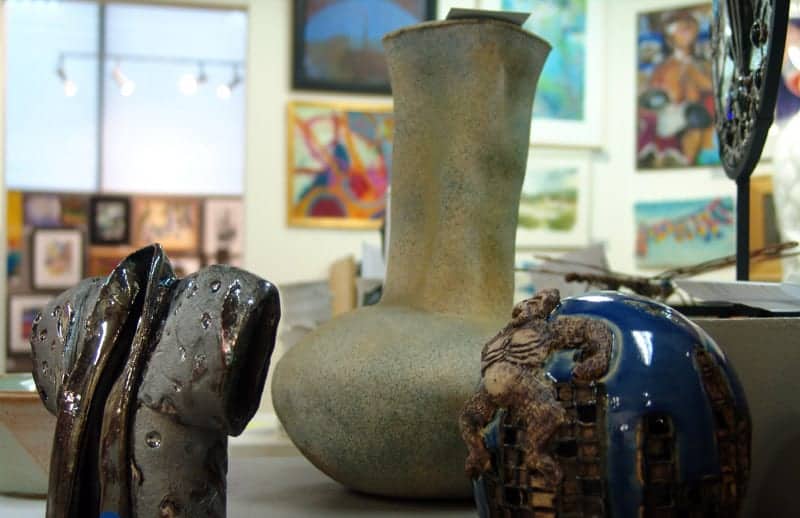 Work by Art League ceramics students.