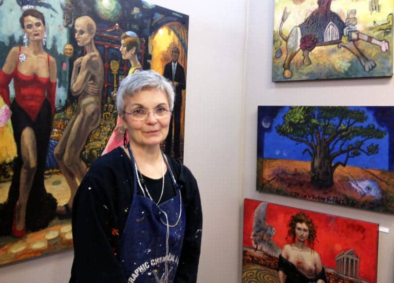 Chris Cardellino in her Torpedo Factory studio.