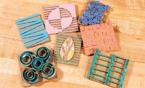 Cardboard printing blocks