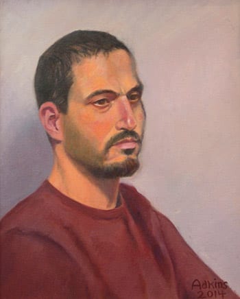 Apostle, oil, by Hal Adkins (from the January 2015 All-Media Exhibit)