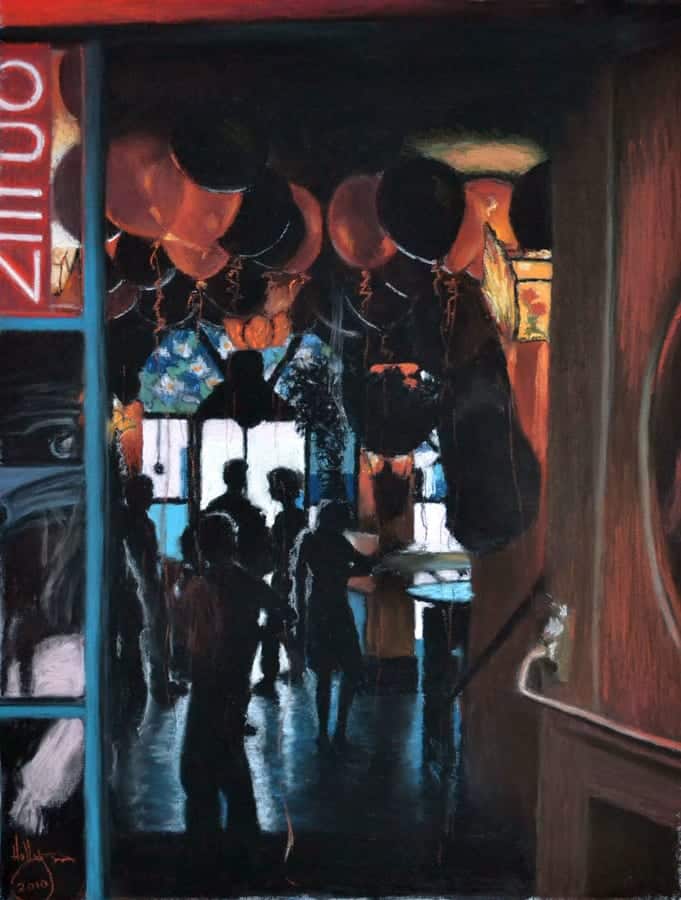 Capitola Halloween, pastel by Holly Masri. Winner of the Dee Gee Watling Memorial Award.