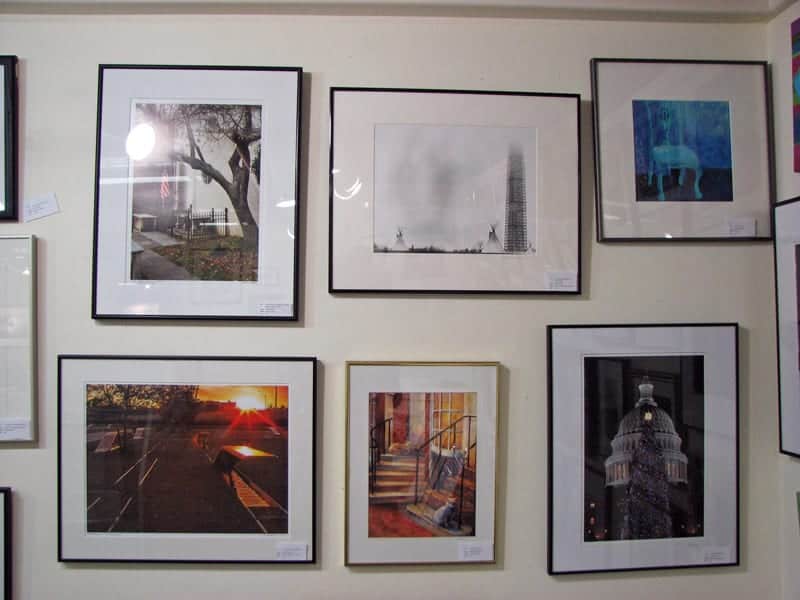 More framed pieces from the Local Scenes wall in the Bin Gallery.