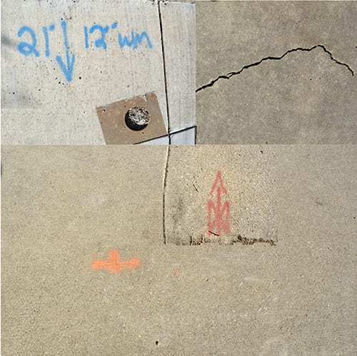 Concrete Cover 3, photo collage by Art League instructor Rosemary Luckett.