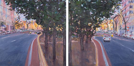 Median Trees #1 and #2 by Mike Francis.