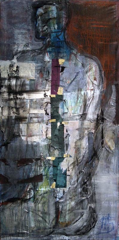 This untitled painting by Michelle Simoneau won the Jennie Lea Knight Award. Michelle was a student in Beverly Ryan's class, Abstract in Oil and Acrylic.