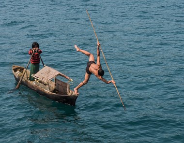 Burmese Spear Fishing by Kathryn Mohrman
