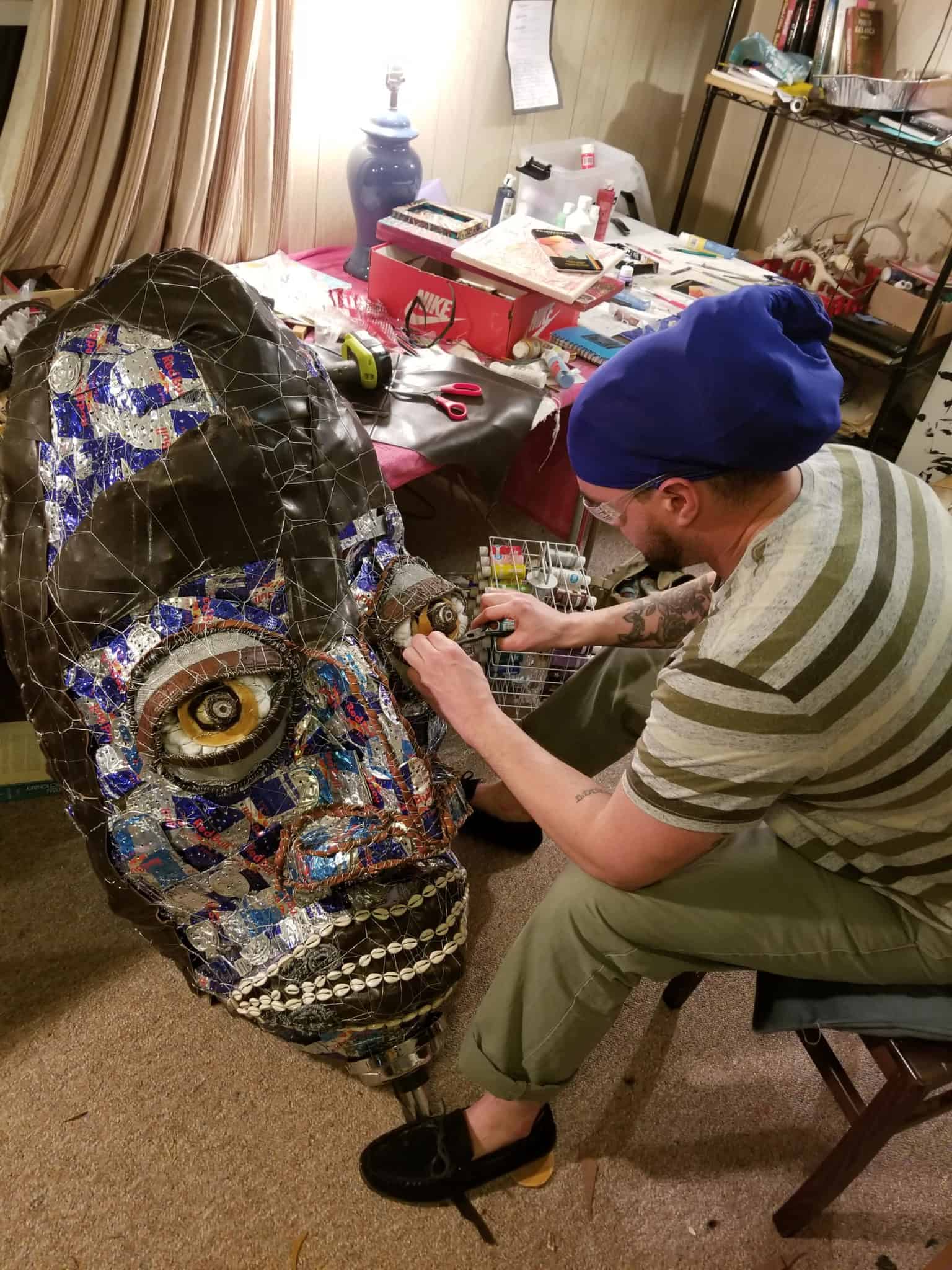 Noah Williams works on Illusions