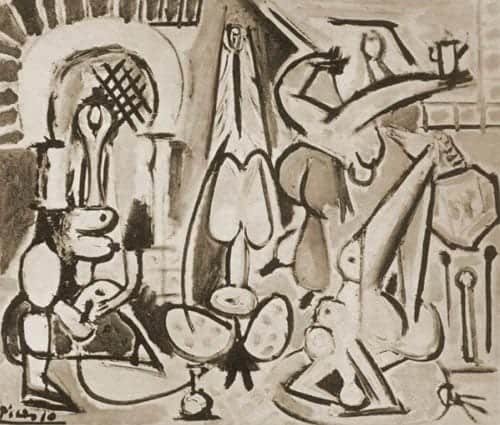 From Pablo Picasso's 1950s series Les femmes d’Alger dans leur appartement (d'après Delacroix)