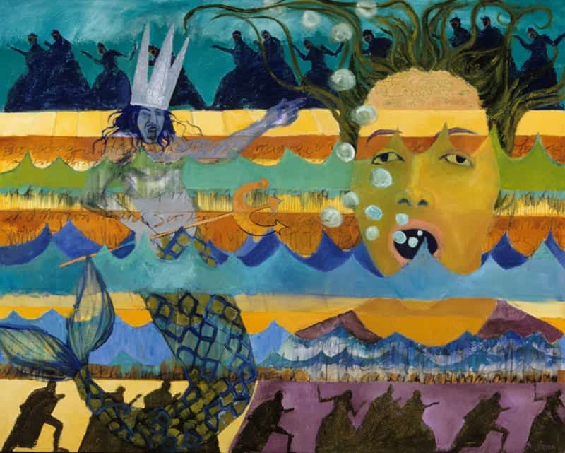 Poseidon and Me (detail) by Art League instructor Beverly Ryan