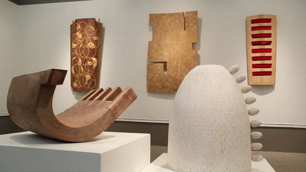 Sculptures from Kreshnik Xhiku's exhibit, "Structural Elements."