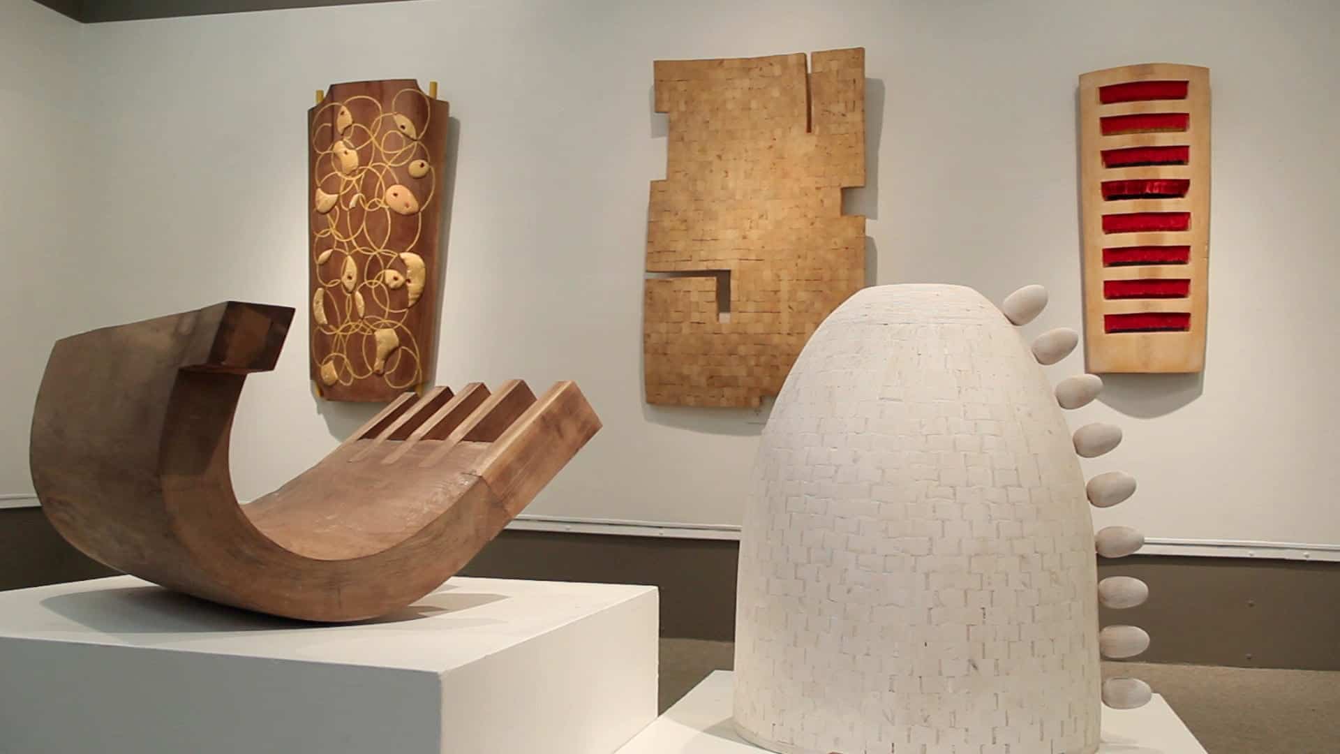 Sculptures from Kreshnik Xhiku's exhibit, "Structural Elements."