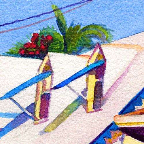 Roof and Sky, Hope Town (and details) by Susan Abbott