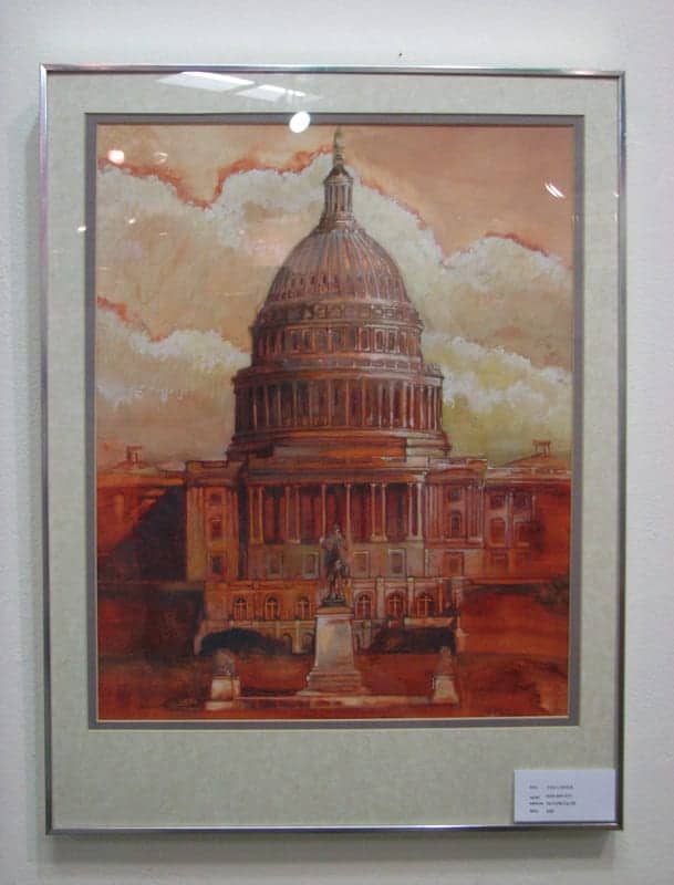 Capitol dome watercolor