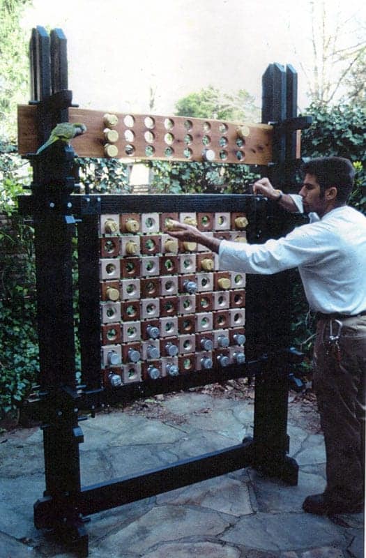 Through the Looking Glass, a vertical chessboard by Guy Rando.