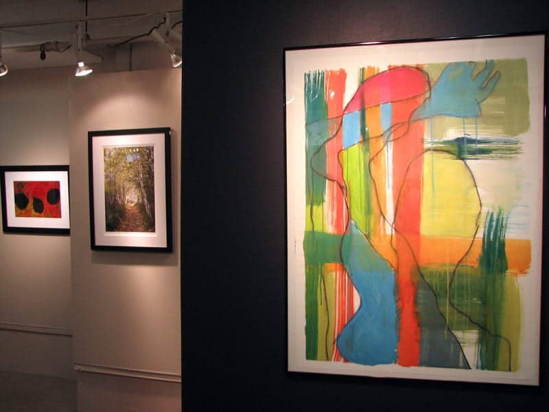 Foreground: "Untitled" by William Moffett.