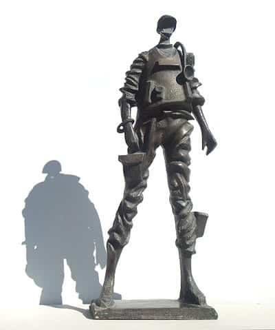 Soldier by sculpture instructor Nick Xhiku.