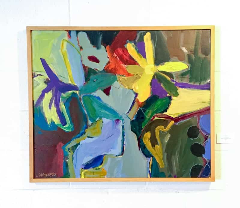El Jardín, acrylic on canvas, by Linda Bankerd.