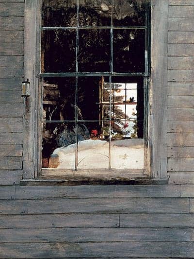 Geraniums by Andrew Wyeth. Cover image: The Carry by Andrew Wyeth.