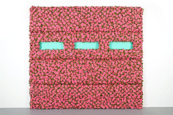 Door Number Four; Styrofoam, Plexiglas, artificial flowers; by Andy Yoder
