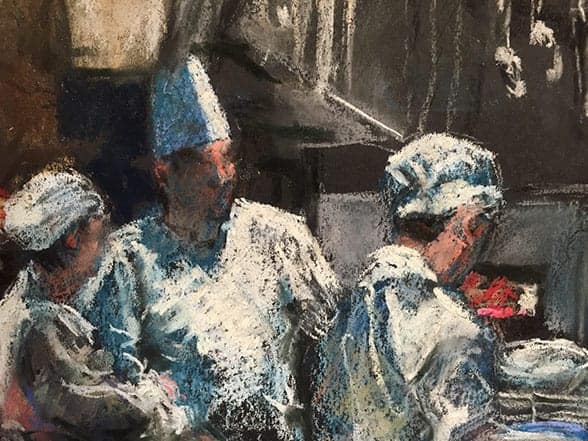 Prep Gathering by Ann Wallace (detail)