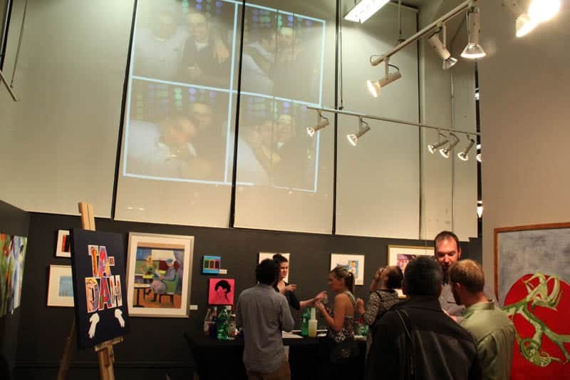 Photo booth and Instagram pictures were projected on the Gallery windows.