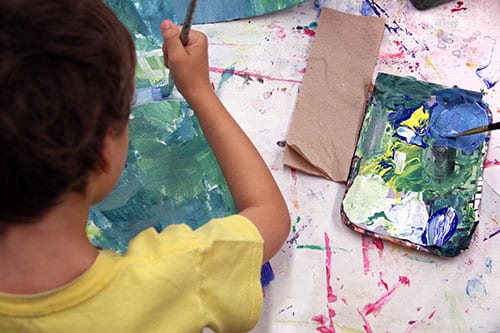 Some of our youngest campers were channeling Monet and learning about color mixing with Patrick Kirwin.