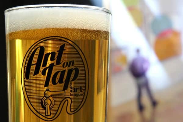 The Art on Tap souvenir tasting glass.