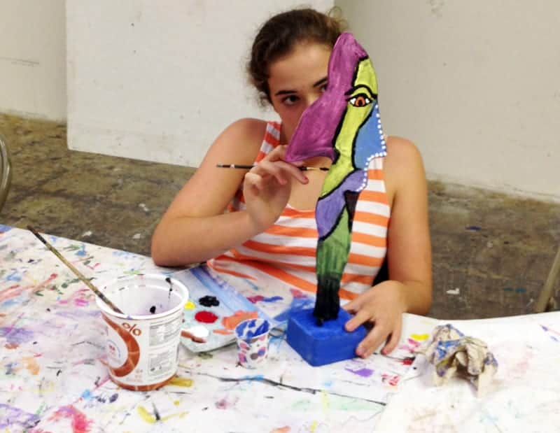 A biomorphic self-portrait from Monday's art camp.