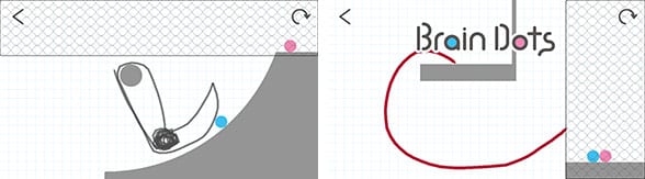 Two puzzles from Brain Dots.