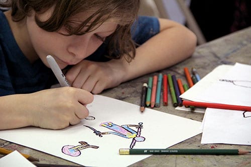 Cartooning Campers were making their own superheroes …