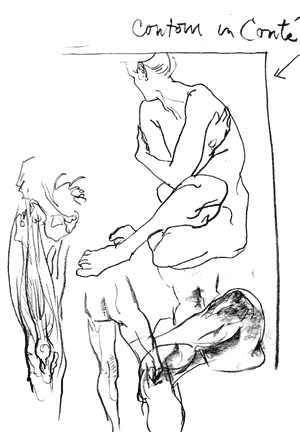 Contour in conté, Priscilla Treacy