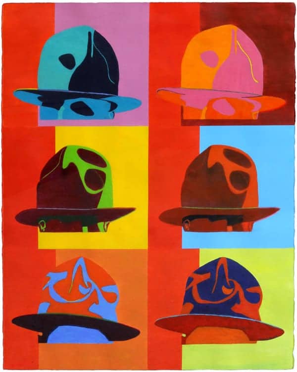 Happy, acrylic, by Diane Blackwell. From April's “Pop Art” exhibit.