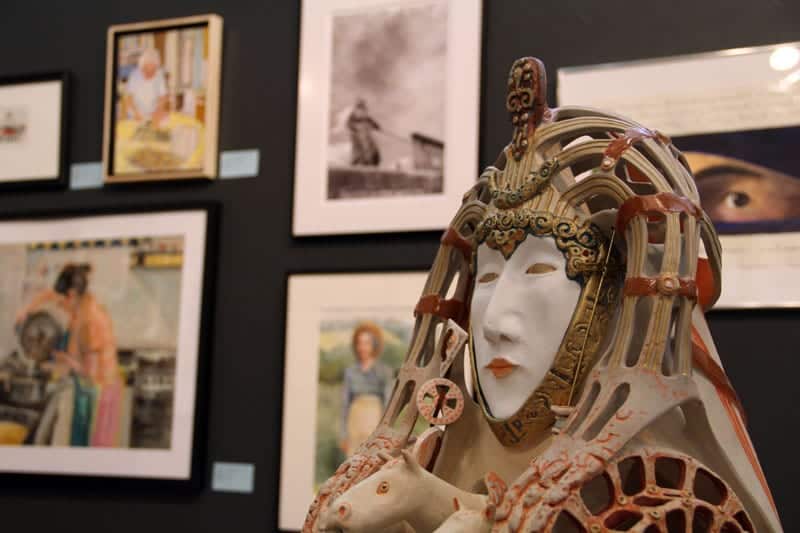 "The Feminist Movement in Art" (foreground: Mother Time by Elena Tchernomazova)