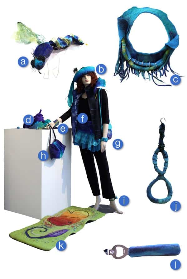 Fiber arts display