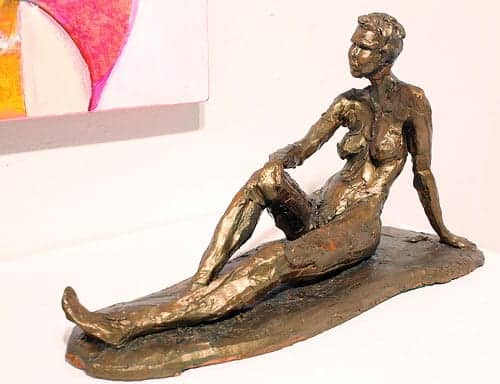 Gabriela, terra cotta, by Barrie Ripin. Winner of the Marker Award for Realism in the March All-Media Exhibit, juried by Liza Key Strelka. (click for a larger image)