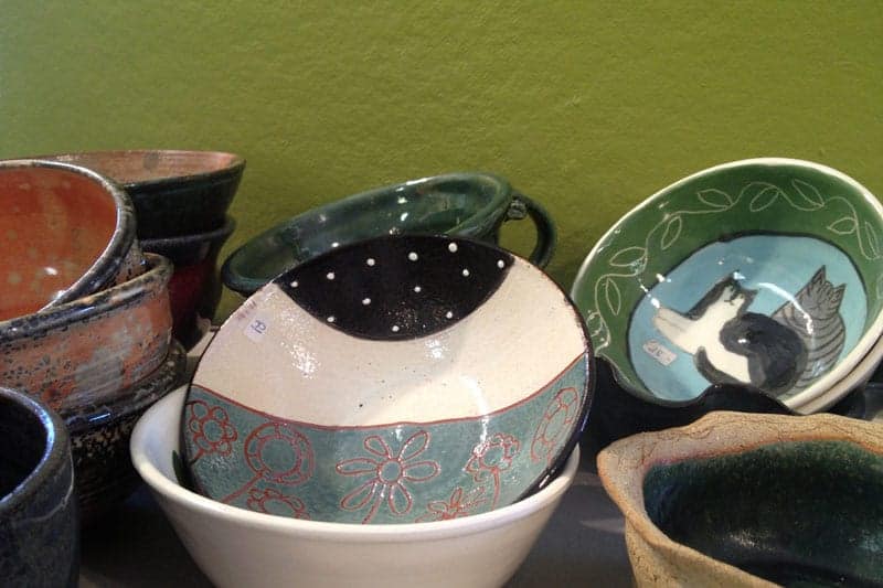Bowls by the Torpedo Factory artists of Hollin Hills studio.