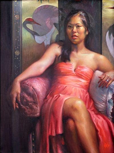 Bella, oil on canvas, by Jordan Xu. (click for a larger image)