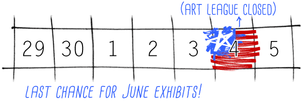 Art League calendar