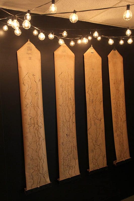 “Mind Music,” ink on player piano rolls, by Kate Smith-Morse