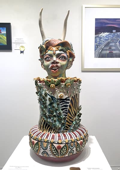 Legends of Zelda by Kathlyn Avila, winner of the Monkith Saaid Memorial Sculpture Award for Best in Show.