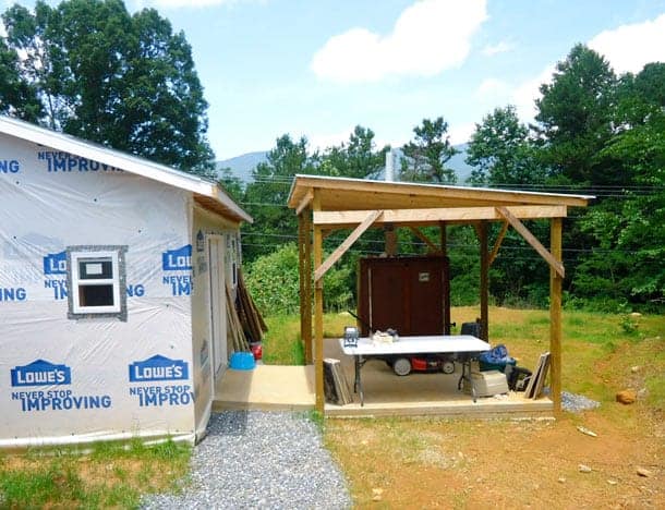 The kiln in its new home in North Carolina.