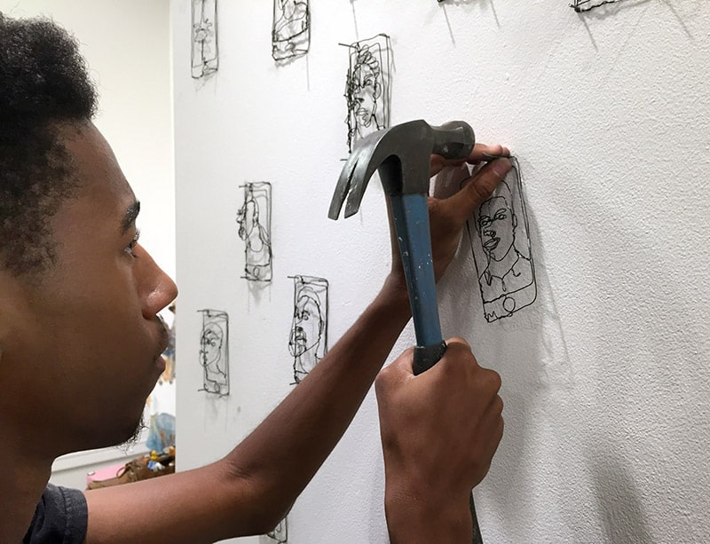Michael Price installs Social Hour for "Not a Box."