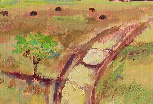 Pathway to Heiau (detail) by Karen Kozojet Ching
