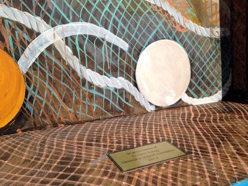 Patrick Kirwin's Art Boat was sponsored by Covanta Energy, a company with programs that create energy from old nets and other marine waste.