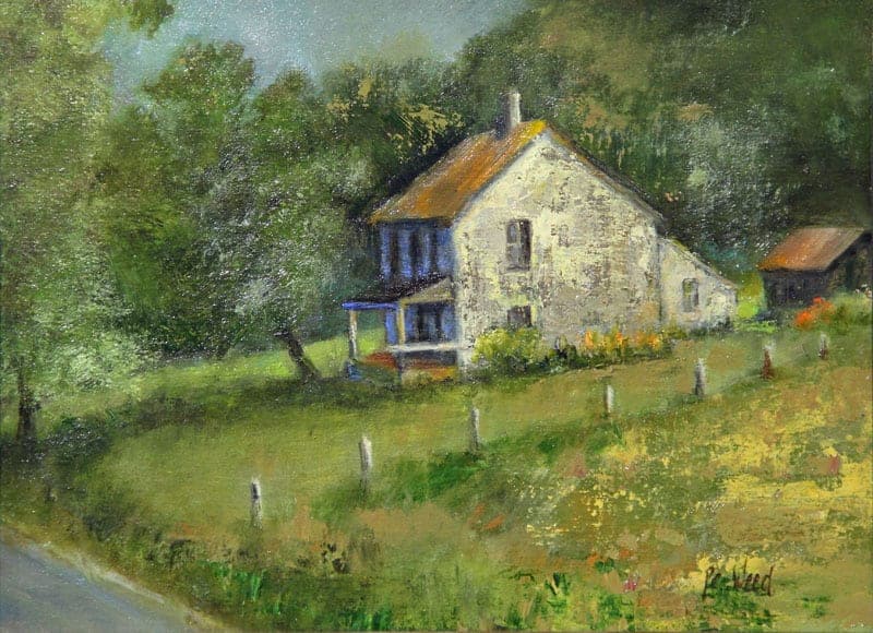 Old Home by Peggy Weed, winner of the Chameli and Amiya Bose Award for Oil or Acrylic