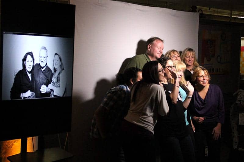 At the photo booth